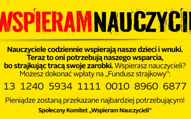 Tak można wesprzeć strajkujących nauczycieli