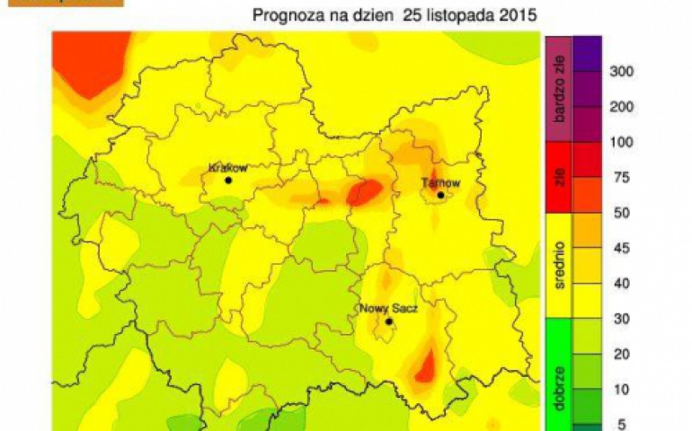 I stopień zagrożenia zanieczyszczeniem powietrza